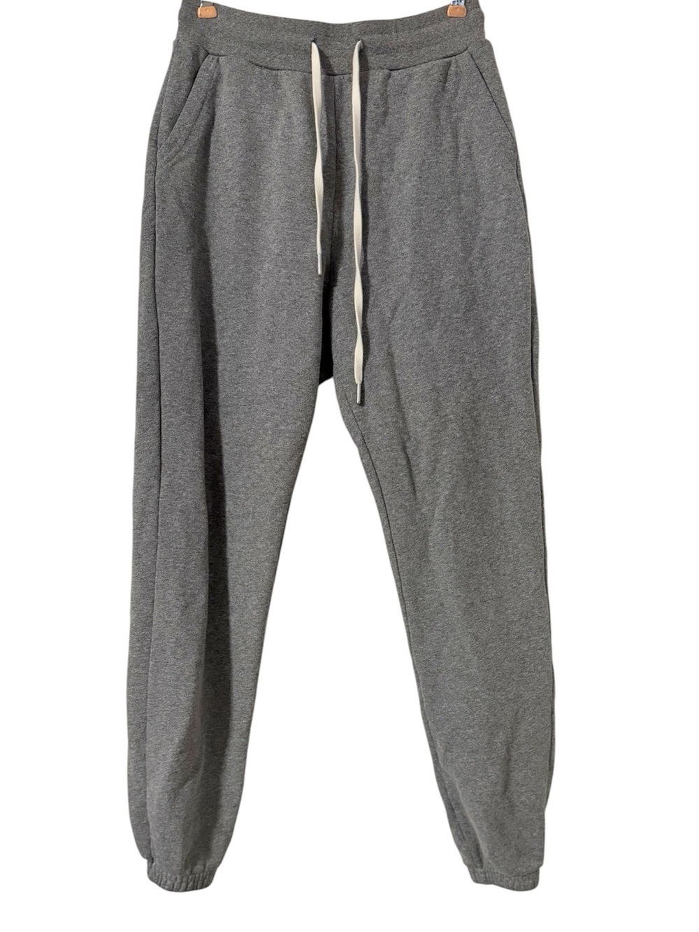 John Elliott LA Sweatpants Heather Gray Drawstring Sz 2 or M French Terry Cotton